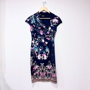 ROBERTO‎ CAVALLI Green and pink floral dress